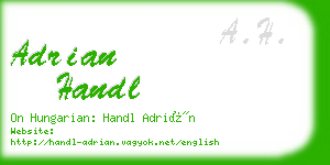 adrian handl business card